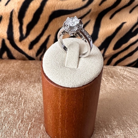 Verragio RING Sterling 925 Silver CZ 1.25carat Engagement wedding Sz 8 5493 P - Picture 12 of 14